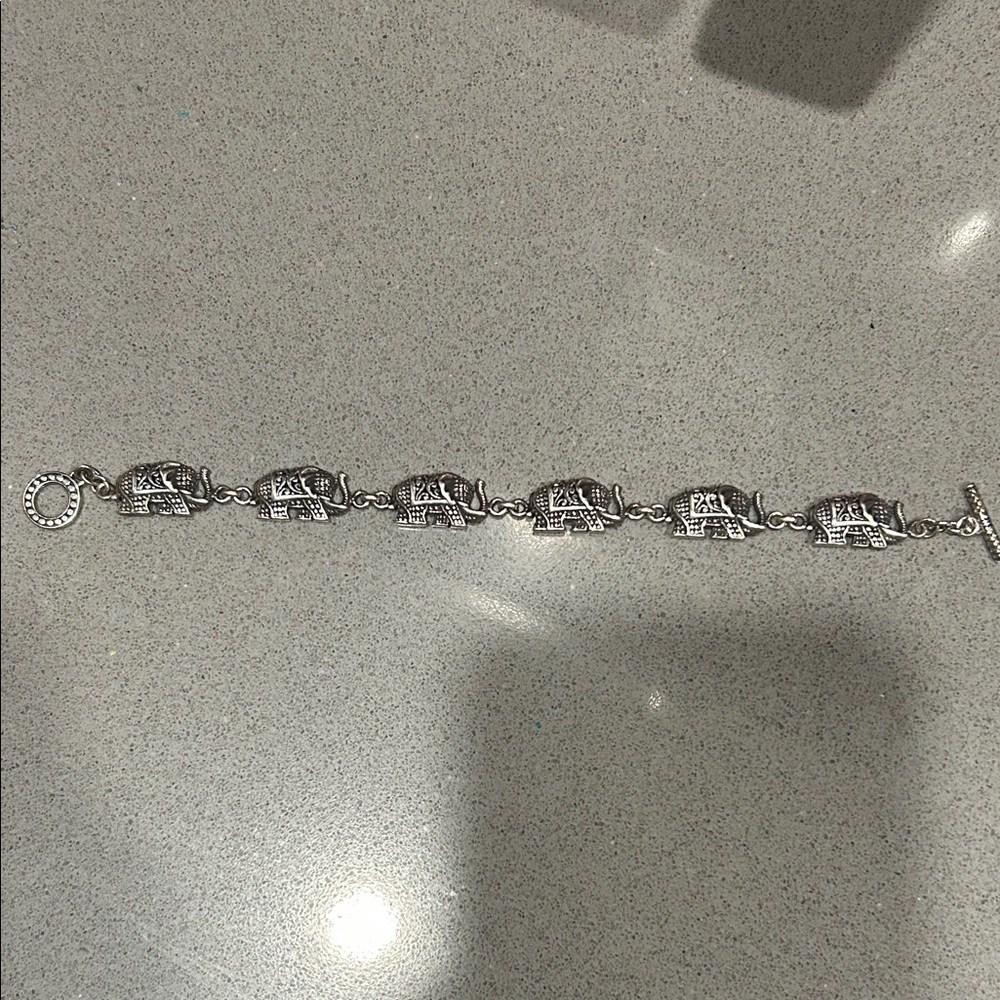 Silver Elephant Charm Bracelet